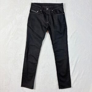 Mavi Jeans Men Sz 30x32 Daniel Super Skinny Black White Edge Coated Denim Pants